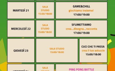 ragazzi e ragazze, si riparte!!! Attivita pomeridiane